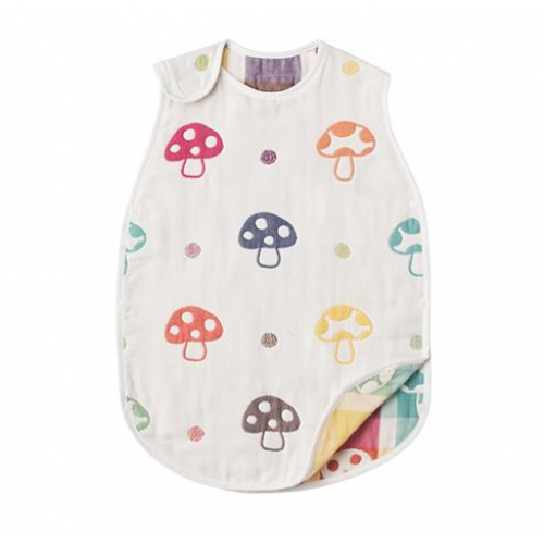 代購商品 Hoppetta 六重紗布防踢睡袍sleeper 蘑菇s Size Naoko Plaza